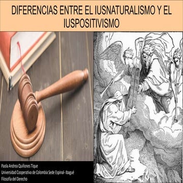 Cuadro comparativo entre el Iusnaturalismo y el Iuspositivisml