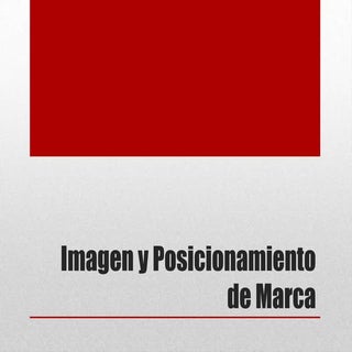 Imagen y posicionamiento de marca