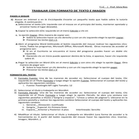 Imagen y texto en word