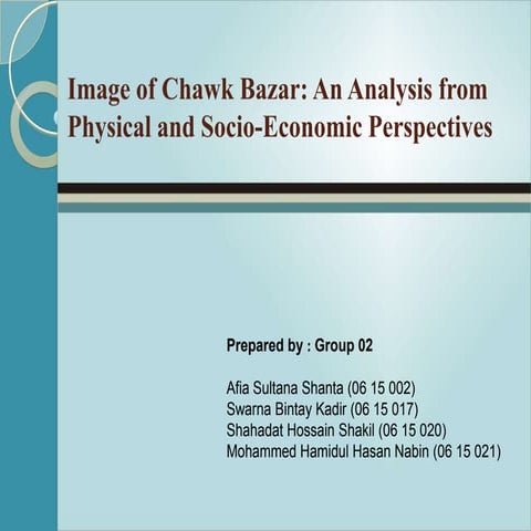 Image of Chawk Bazar an Analysis from Physical and Socio Economic ...