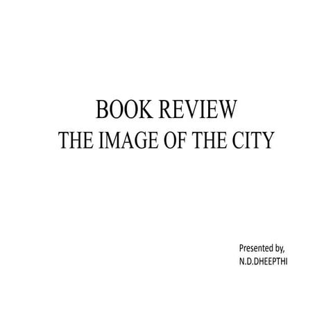 Image of the city- Book review