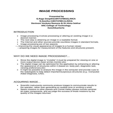 Image Processing | PDF