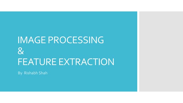 Image feature extraction