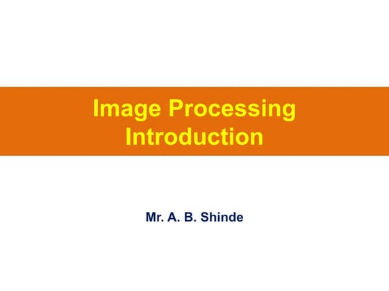 Image processing ppt | PPT