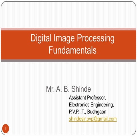 Image processing fundamentals | PDF
