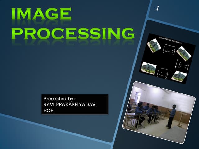 Image Processing and Computer Vision