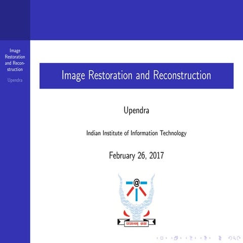 Image restoration | PDF | Physics | Science