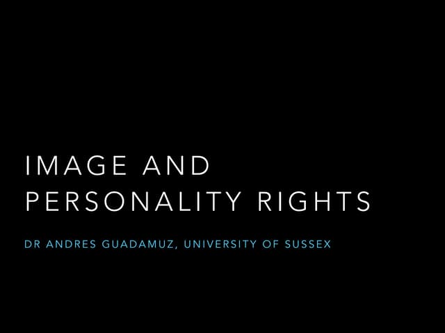Image and personality rights