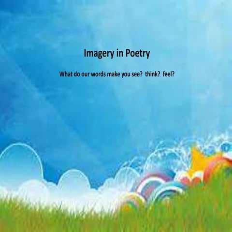 Imagery in poetry