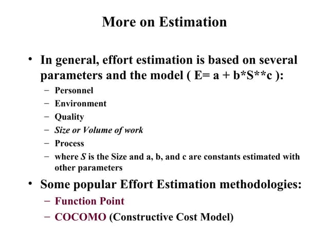 COCOMO MODEL