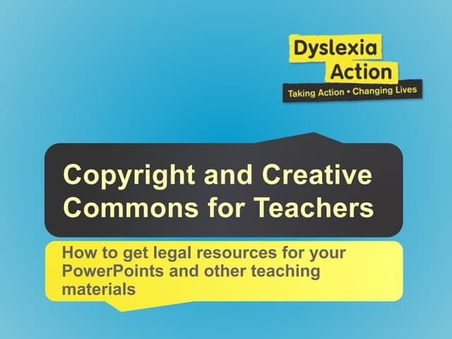 Copyright and Creative Commons for Teachers Making PowerPoints and Other Teac...