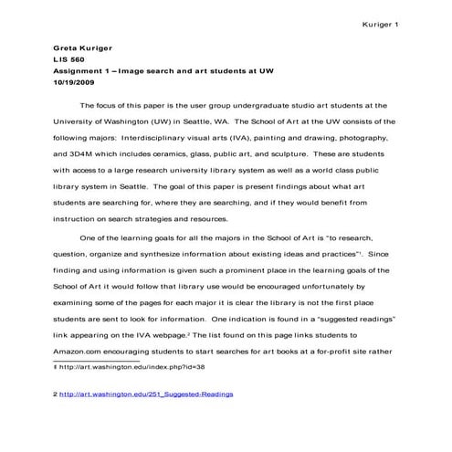 Image Search And Uw Art Students