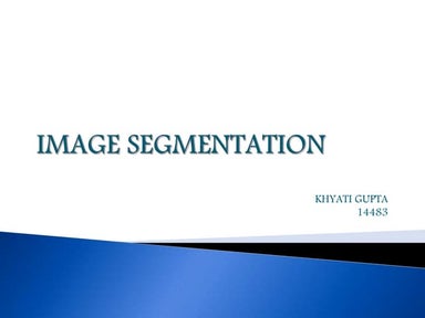Image Segmentation | PPT