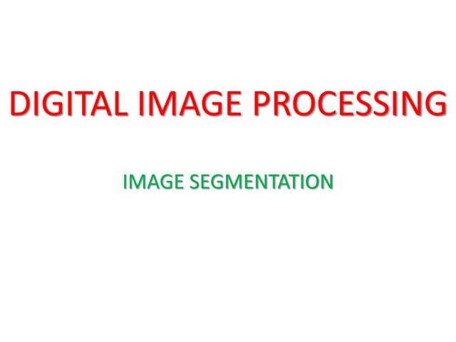Image segmentation