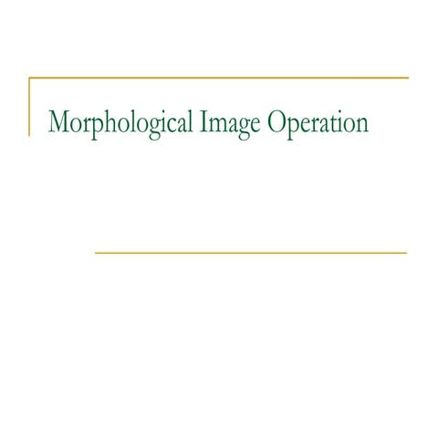 Image segmentation 3 morphology