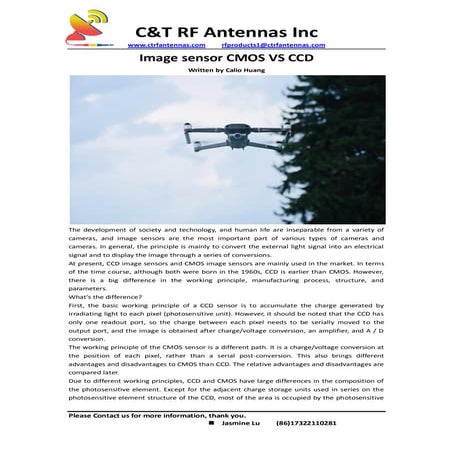 Image sensor CMOS vs CCD --C&T RF Antennas Inc