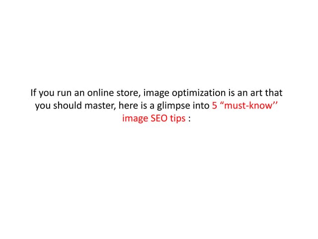 5 must-know Image Optimization Tips