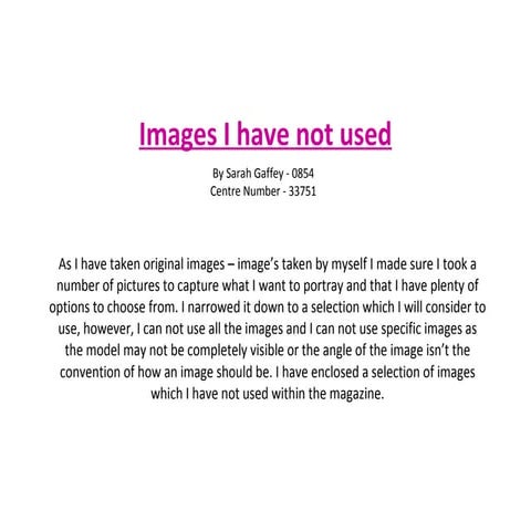 Images I Have Not Used
