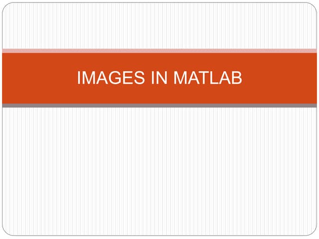 Images in matlab