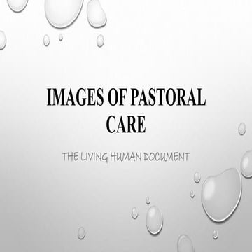 Images of pastoral care