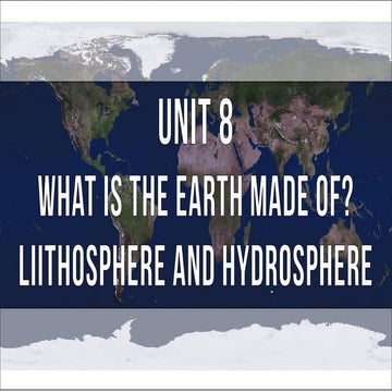 Unit 8 - Lithosphere
