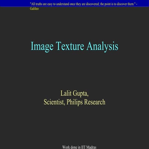 Image Texture Analysis | PPT