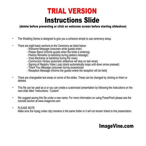 Imagevine trial-ceremony