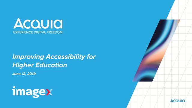 Improving Accessibility for Higher Education