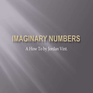 Imaginary numbers