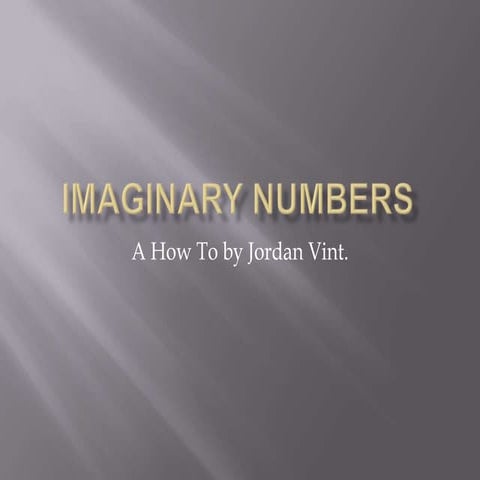 Imaginary numbers