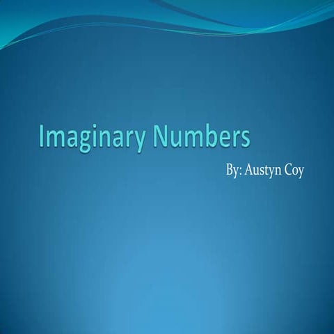 Imaginary numbers ppt.