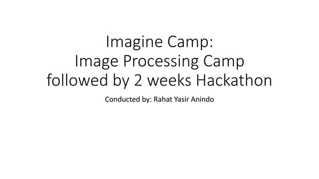 Imagine camp, Developing Image Processing app for windows phone platform