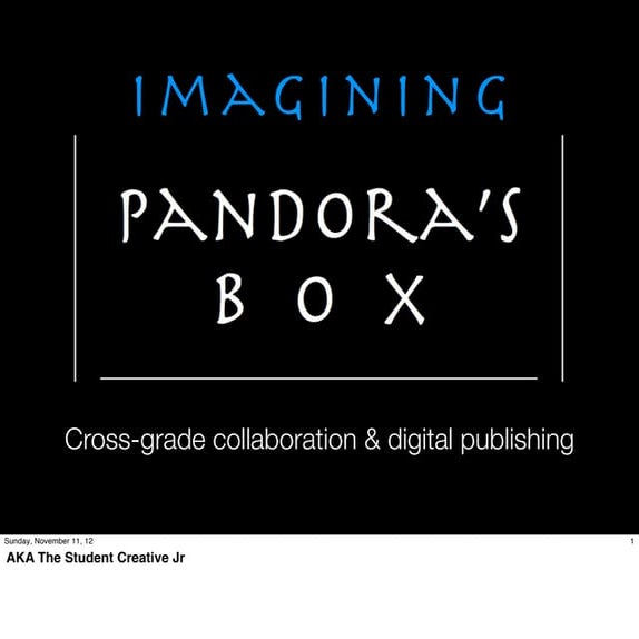 Imagining Pandora's Box