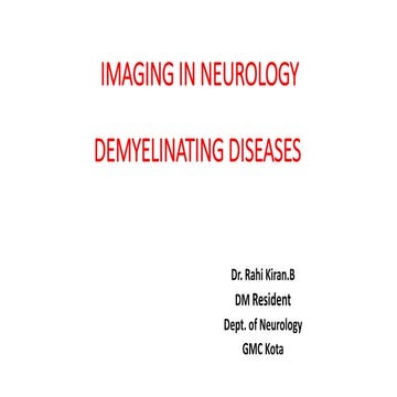  imaging in neurology - demyelinating diseases