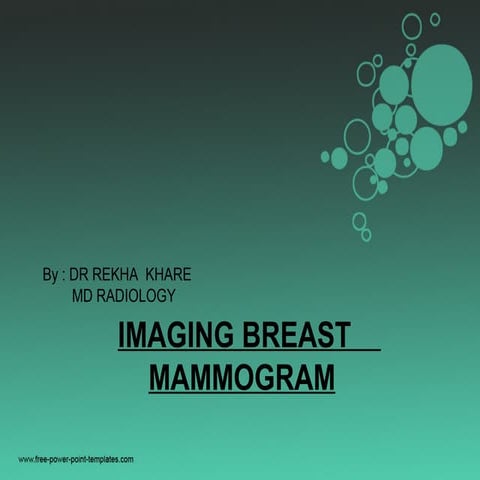 Imaging breast mammogram