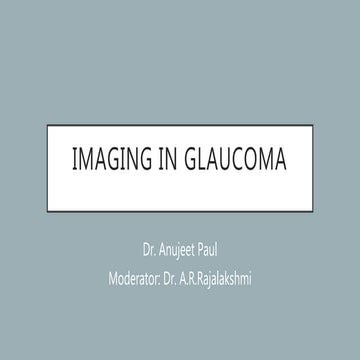 Imaging in Glaucoma 