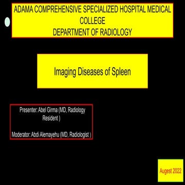 Imaging ofsplenic diseases  [Autosaved].pptx