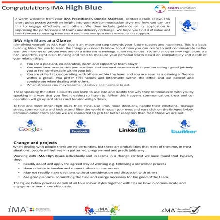 iMA High Blue Description