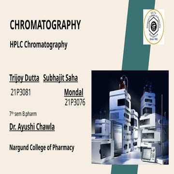 Ima HPLC Presentation SUBHAJIT, TRIJOY,AYUSHI