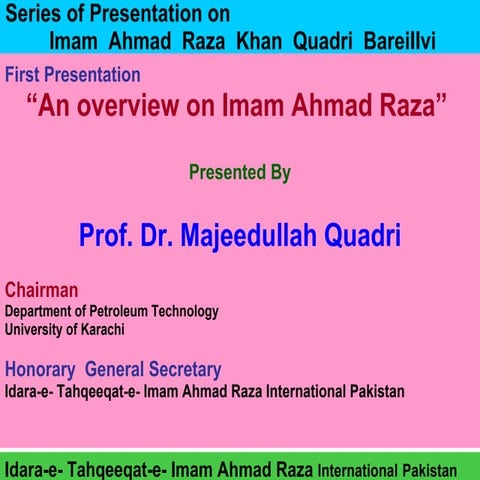 Imam ahmad raza a complete scientist | PPT