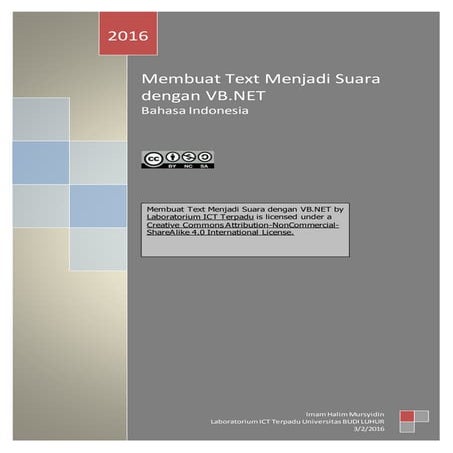 Membuat Text menjadi Suara dengan VB.NET