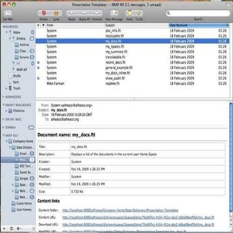 IMAP to Alfresco | ODP