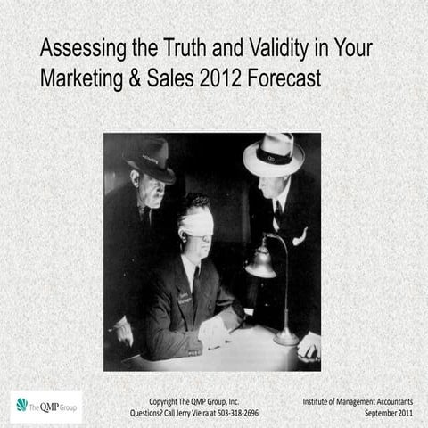 Assessing the Reality of Your Company Sales Forecast