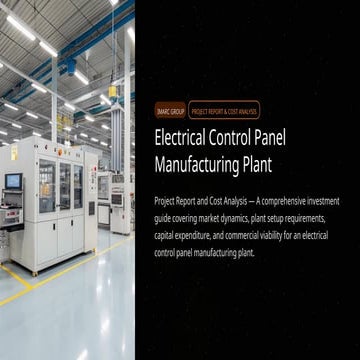 Electrical Control Panel Manufacturing Plant Cost | PPTX