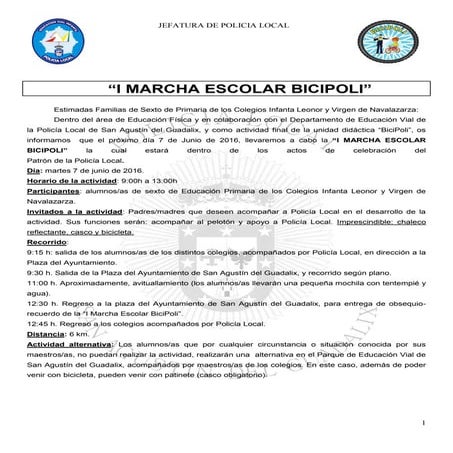 I marcha escolar bicipoli 