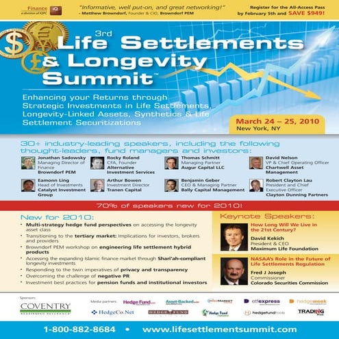 3rd Life Settlements and Longevity Summit