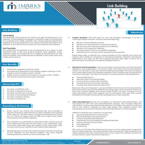 Imarks linkbuilding