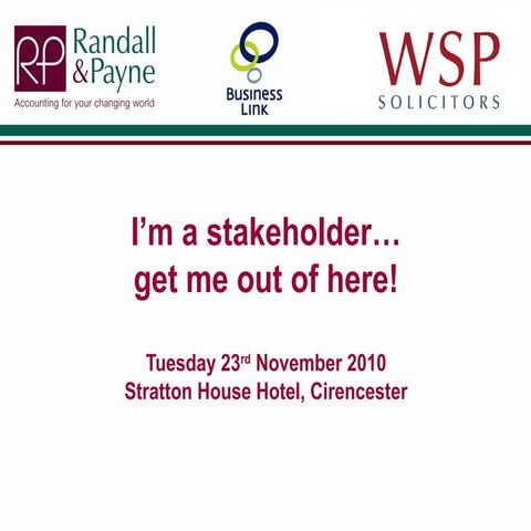 I'm a stakeholder presentation - 23.11.10