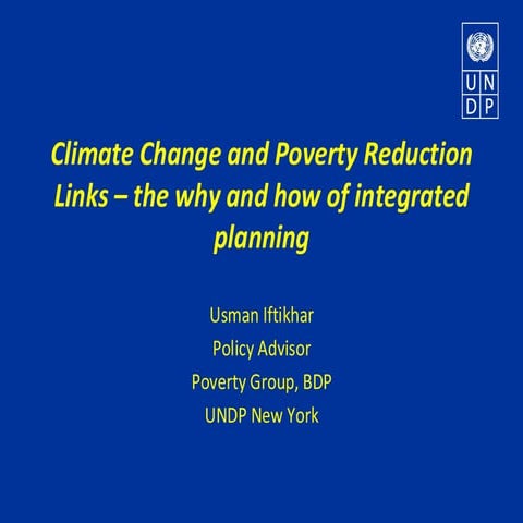 Integrating Climate Change and Poverty Reduction Strategies for ...