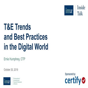 T&E Trends and Best Practices in the Digital World